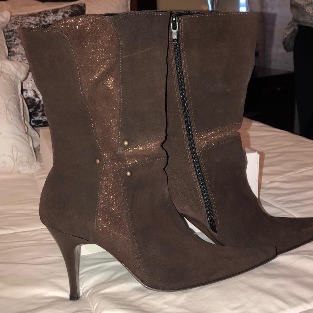 Brown boot heels